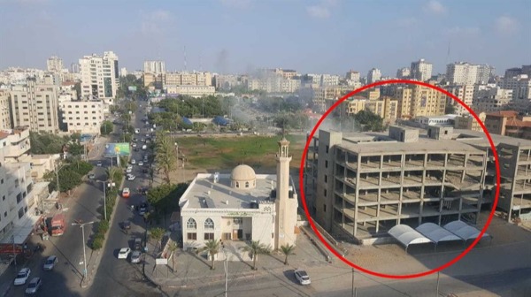 הבניין שהותקף