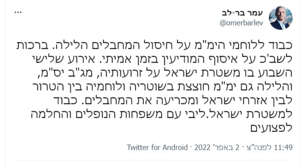 הציוץ של בר לב