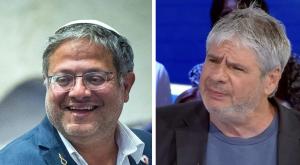 גיא מרוז ובן גביר צילום: צילום מסך ערוץ 14 ופלאש 90 ברנז'ה