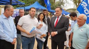 חיים כץ ישראל כץ יוסי דגן יריב לוין צילום: יחצ פוליטי