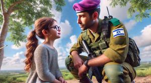 משבר חוק הגיוס בעיניים של ילדה צילום: נוצר באמצעות בינה מלאכותית דעות