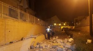 הבית שנפגע מרקטה בבאר שבע צילום: תיעוד מבצעי מד"א חדשות