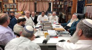חברי הבית היהודי בפגישה עם הרב דרוקמן לפני כחודש צילום: יחצ חדשות