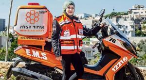 האופנוענית המוסלמית הראשונה בארגון צילום: דוברות איחוד הצלה חדשות