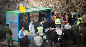 זירת הפיגוע בגבעת אסף צילום: פלאש 90. הדס פרוש ביטחון