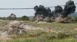 פיצוץ המוקשים בקרני שומרון צילום: דוברות סגן שר הביטחון חדשות