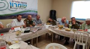 ישיבה עם ראש המנהל האזרחי בעניין הקמת אזור התעשייה צילום: רועי חדי חדשות