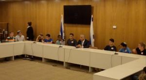 התלמידים במפגש עם יאיר לפיד צילום: דוברות אור תורה סטון חינוך