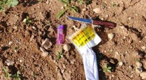 הסכין שנתפסה סמוך לנגוהות צילום: דובר צה"ל חדשות
