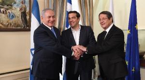 נתניהו עם נשיא קפריסין וראש ממשלת יוון צילום: קובי גדעון/לע"מ חדשות
