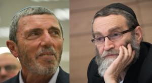 משה גפני והרב רפי פרץ צילום: פלאש 90, יונתן סינדל, יהודה חיים פוליטי