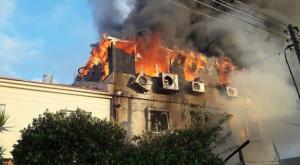 בית משפחת מעודה בראש העין שהוצת צילום: כבאות והצלה חדשות