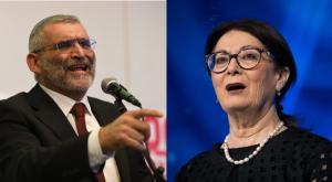 הנשיאה אסתר חיות והד"ר מיכאל בן ארי צילום: פלאש 90, יונתן סינדל, גילי יערי חדשות