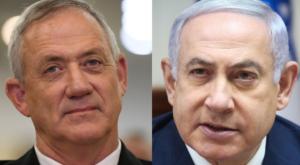 נתניהו וגנץ צילום: פלאש 90, מארק ישראל סלם, הדר פרוש חדשות