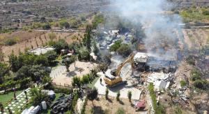 פינוי השטח, הבוקר צילום: מועצה אזורית גוש עציון התיישבות