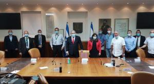 ראשי הרשויות עם נתניהו, חוטובלי ולוין צילום: ללא התיישבות