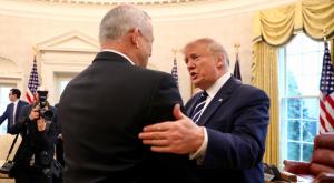 טראמפ עם בני גנץ צילום: אלעד מלכה מדיני