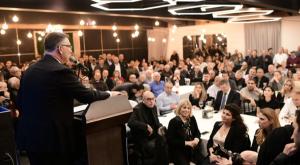 גדעון סער בכנס התמיכה, הערב צילום: תומר נויברג, פלאש 90 פוליטי