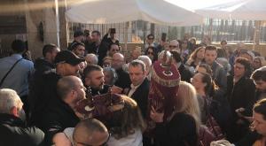 בלאגן ברחבת הכותל המערבי, הבוקר צילום: הותר לשימוש חדשות