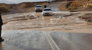נחל ערוגות בשיטפון, הבוקר צילום: עפרה גזית, מ.א. תמר תחזית מזג האוויר