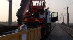 כלי שנתקע על המסילה, הבוקר צילום: רכבת ישראל חדשות