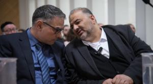 יו"ר רע"ם, מנסור עבאס (מימין) צילום: הדס פרוש, פלאש 90 פוליטי