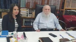הרב דרוקמן ואיילת שקד צילום: הותר לשימוש חדשות