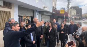 חברי הרשימה בדרום תל אביב צילום: דוברות  חדשות
