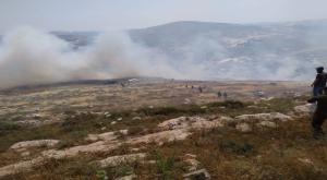 השרפה סמוך ליצהר צילום: ללא התיישבות