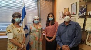 ינקלביץ' עם מטר, קצובר ואביבי צילום: לשכת שרת התפוצות התיישבות