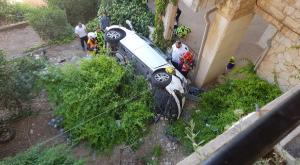 הרכב שהתדרדרד צילום: דוברות המשטרה חדשות