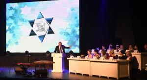 הרב פרץ נואם בטקס, הערב צילום: חורחה נובומינסקי פוליטי