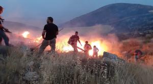 שרפה בגבעות איתמר צילום: תושבי גבעות איתמר התיישבות