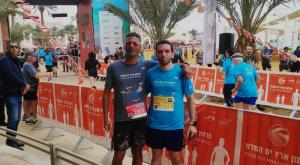 שחר ומאיר בסיום המירוץ צילום: דוברות מד"א חדשות