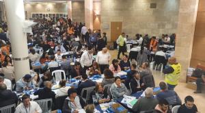 ספירת הקולות בוועדת הבחירות, הלילה צילום: ג'וש ארונסון פוליטי