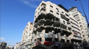 מבנה בשימוש מערך הסייבר של חמאס לאחר תקיפת צה"ל צילום: דובר צה"ל חדשות