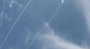 הרקטה בדרך להתרסקות  צילום: צילום מסך ביטחון