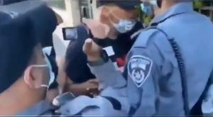 אמיר השכל תוקף את שוטרת מג"ב צילום: ללא  חדשות