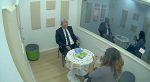 הרב פרץ במהלך הסימולציה צילום: צילום מסך חדשות