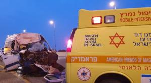 זירת התאונה צילום: דוברות מד"א חדשות