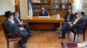 נתניהו וראשי המפלגות החרדיות צילום: ללא פוליטי