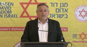 שר הבריאות במתחם הבדיקות של מד"א צילום: צילום מסך חדשות