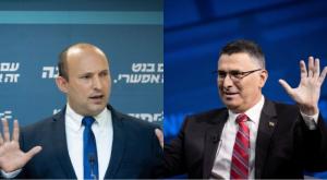 ימינם שותקים בעוד השמאל מדבר. סער ובנט צילום: Yonatan Sindel/Flash90 פוליטי