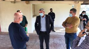 הרב רפי פרץ בעת ביקורו  צילום: ללא קרדיט פוליטי