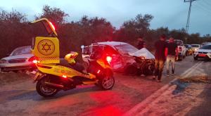 התאונה בסמוך לבית אריה צילום: תיעוד מבצעי מד"א חדשות