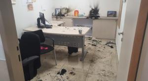 ניסיון ההצתה בבית הדין צילום: הנהלת בתי הדין הרבניים חדשות