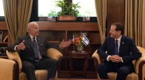הרצוג וביידן בפגישתם בישראל צילום: חיים צח, לע"מ חדשות