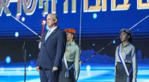 יו"ר הכנסת בני גנץ, הערב בטקס המשואות צילום: אלעד מלכה יום העצמאות