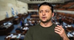 זלנסקי על רקע מליאת הכנסת צילום: shutterstock, flash90 חדשות