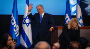 ביבי ושרה חוגגים צילום: Olivier Fitoussi/Flash90 פוליטי
